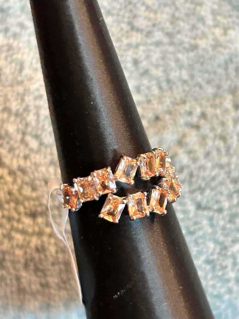 Bomb party - smoky topaz .925 Sterling silver ring. Sz 7